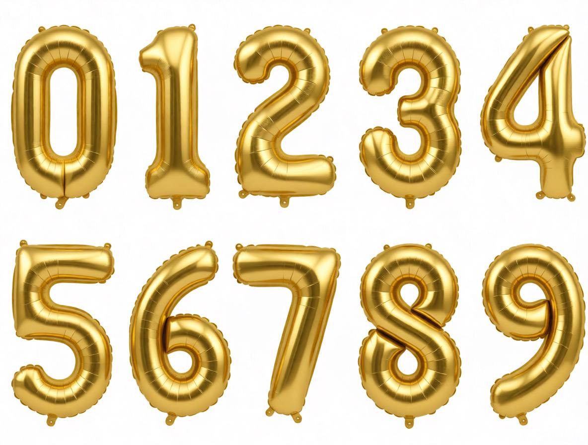 Гелиевые шары «Цифры золотые»
